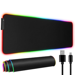 Alfombrilla <span class=keywords><strong>de</strong></span> Ratón para Juegos RGB Tipo C, Tamaño Grande Personalizable, Base <span class=keywords><strong>de</strong></span> Goma Antideslizante, Tela Suave, 11 RGB en Existencia - Product Image 1