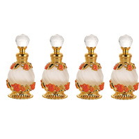 Botol kaca parfum kristal Mini 15ML desain mewah kustom Timur Tengah Dubai indah botol hadiah kosong bunga