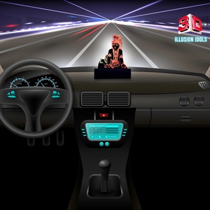 Lampe de tableau de bord LED Nandkishor Murti de qualité supérieure avec design lumineux à changement de couleur pour la décoration de véhicule, disponible à la vente - Product Image 3
