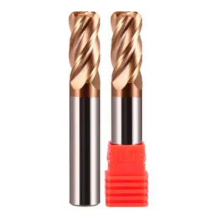 Solid Carbide Coated HRC55 End Mill 4 Flute Round鼻フライスカッター