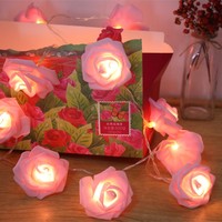 Décorations de mariage et de Noël, réception, blanc chaud 6m 40 Led, cuivre, rose, guirlandes lumineuses de Noël à batterie