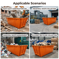 Bac de chantier sur mesure à vendre : Conteneur à benne basculante en acier pour le recyclage des déchets de démolition et de jardinage
