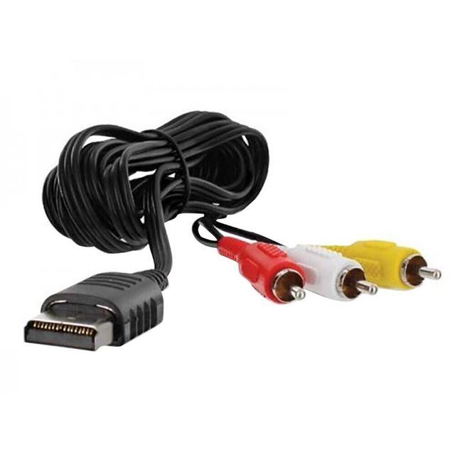 RCA Cable for Dreamcast DC AV Cable-Black Nickel Plated Connectors