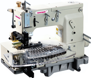 Machine à coudre industrielle manuelle RONMACK RM-1412PTV à 12 aiguilles (fil supérieur normal, fil inférieur et coupe-élastique) - Product Image 1