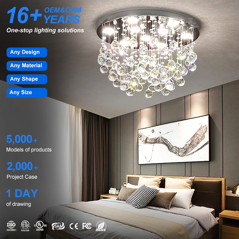 Professional Factory Contemporary Design Modern Ceiling Lamp Crystal Ceiling Lights LED Ceiling Lamps JY8700