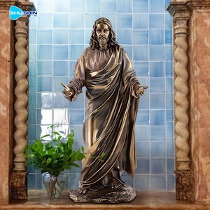 Sculpture religieuse catholique en métal moulé, modèle de jardin extérieur, taille personnalisée, bronze traditionnel, Jésus sans-abri, art religieux en bronze - Product Image 5