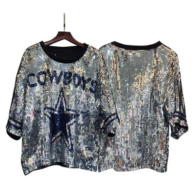 New Plus Size Sequin Crop Top Christmas Tops Sequin Top for Women