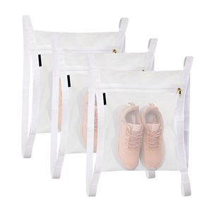 Sac de séchage pour chaussures pour sèche-<span class=keywords><strong>linge</strong></span>, 3 pièces, sacs de séchage en maille réutilisables pour baskets, sacs à <span class=keywords><strong>linge</strong></span> en nid d'abeille avec fermeture éclair et sangle pour machine à laver - Product Image 1