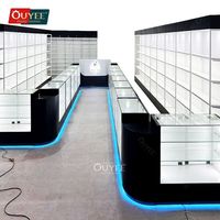 Dépanneur Comptoir de magasin moderne Présentoir design Armoires en verre Vitrine pour cigarettes Étagères pour magasin de fumée