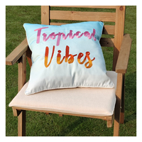 Nouvelle housse de canapé d'été avec broderie imprimé corail, coussin d'extérieur avec décoration