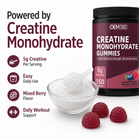 OEM Marque Privée Gummies Créatine Monohydrate 5g 150 Pièces Fruits Rouges Nutrition Sportive Force Récupération