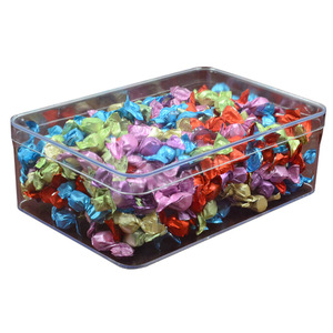 Caja de plástico rectangular transparente de gran capacidad, apta para uso alimentario, contenedor transparente portátil para exhibición de galletas de panadería, hierbas secas - Product Image 2