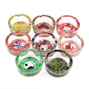 Cenicero Redondo de Vidrio para Cigarrillos <span class=keywords><strong>LOCO</strong></span> de 8.5cm, Cenicero de Bolsillo para Tabaco sin Humo, Accesorios para Fumar, Venta al Por Mayor Personalizada - Product Image 6