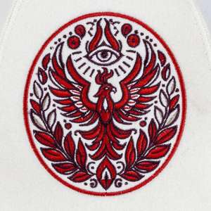 Chapeau de sauna unisexe amusant personnalisé avec logo et image DIY 100% laine pour sauna - Product Image 2