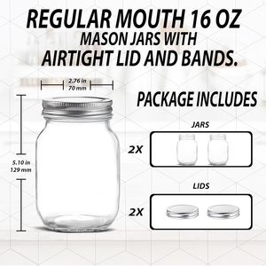 Mason <b>Jars</b> With Lid Wholesale Price Food Grade Available Different Sizes LFGB Food Clear Glass Kitchen Carton Minimalist - Product Image 4