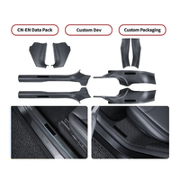 Plaque de protection de seuil de porte de style sport pour Tesla Model 3/Y, installation facile, matériau PP, protection avant/arrière anti-salissure
