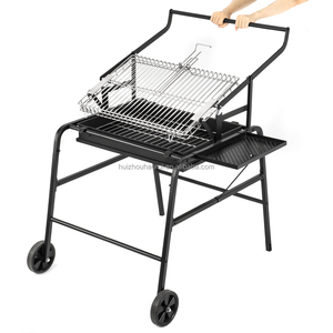 <span class=keywords><strong>Barbecue</strong></span> au charbon de bois sur chariot pour cuisine extérieure personnalisée avec table latérale - Product Image 2