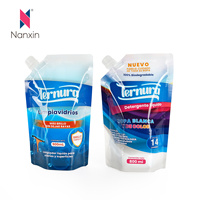 Sacs d'emballage de détergent à lessive avec logo personnalisé fourniture directe d'usine avec bec verseur debout sac de savon liquide de lavage en plastique