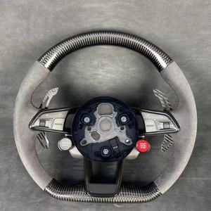 Volant en Fibre de Carbone pour <span class=keywords><strong>Audi</strong></span> A4 B8 B9 B6 B8 A6 C7 C6 C8 A3 A5 A7 Q5 Q7 Q3 R8 S4 Volant Personnalisé de Haute Qualité - Product Image 1