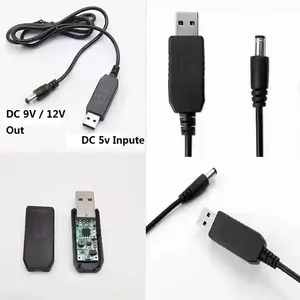 USB 5V DC 9V için 12V dönüştürücü Step Up gerilim dönüştürücü güç kablosu