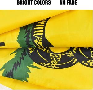 Dont Tread on Me Flag 3x5 Banderas de <span class=keywords><strong>Gadsden</strong></span> para exteriores Colores vibrantes resistentes Tea Party Sonajero Banderas de serpiente con 2 ojales de latón - Product Image 3