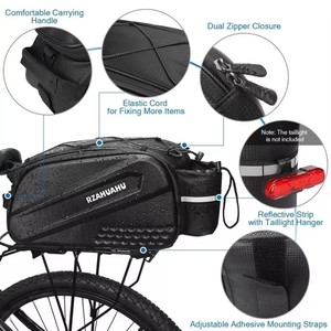 Wasserdichte Fahrrad-Gepäckträgertasche mit Hartschale, 10L Großes Fassungsvermögen, Hängende Mountainbike-Aufbewahrungstasche - Product Image 3