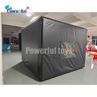 Cage d'entraînement de simulateur de golf gonflable étanche en PVC Enceinte de simulateur de golf Projecteur Tente de tir avec écran