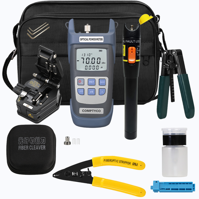 Fiber Optic Equipment Cable Tool Fiber Tool Kit Optical Fiber FTTH with Visual Fault Locator and Optical Power Meter