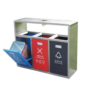 กล่องใส่ผลไม้สำหรับสวนภูมิทัศน์กล่องใส่ขยะสแตนเลสสำหรับกลางแจ้งสามารถแยกประเภทขยะได้4-in-1 - Product Image 5