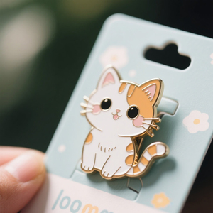 Huy hiệu ghim sản xuất tại nhà máy Trung Quốc, thiết kế dễ thương, tùy chỉnh với logo công ty - Product Image 5