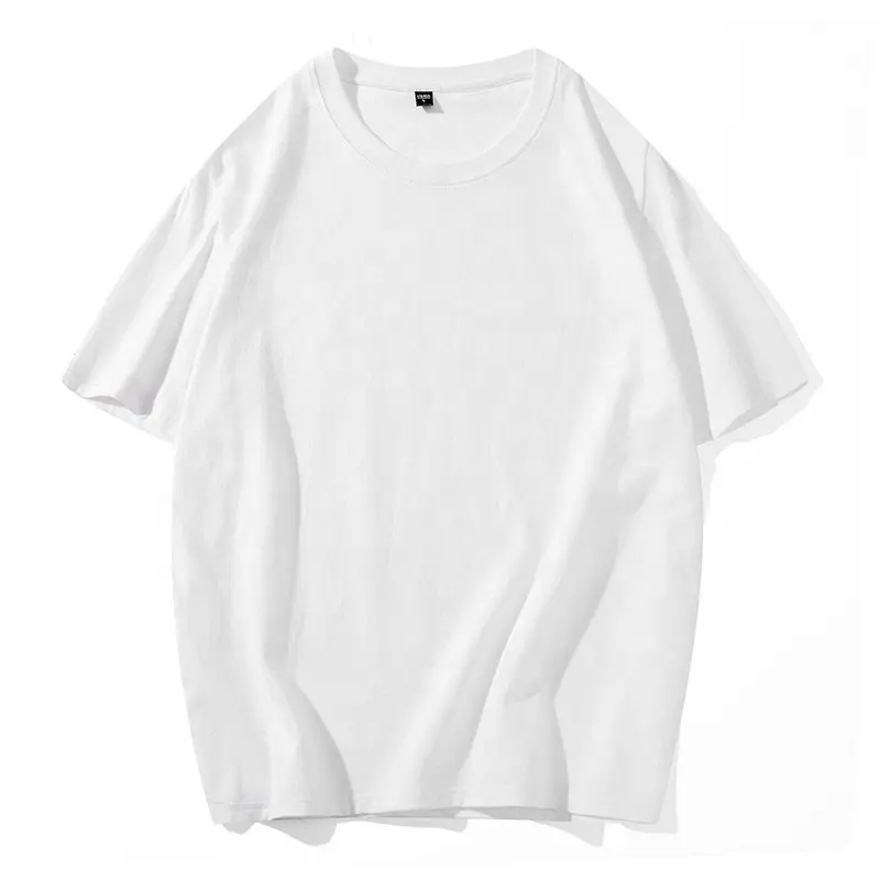 Maglietta bianca con motivo personalizzato con stampa semplice per uomo maglietta casual oversize allentata sottile basic solid blank bottoming per uomo