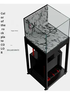 Ultra-smalle overloop vierkante glazen <span class=keywords><strong>aquarium</strong></span> 125 liter zoetwatertank woonkamer milieuvriendelijk <span class=keywords><strong>aquarium</strong></span> zonder waterwisseling aquariumplanten - Product Image 3