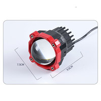 Projecteur LED de conduite avec lentille et cadre jaune, lampe de travail pour camion, dissipateur thermique à refroidissement rapide, auxiliaire