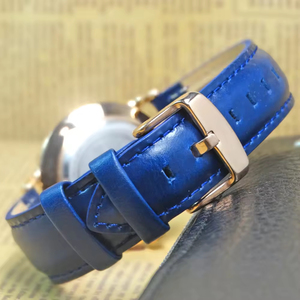 Custom Genuine Leather Strap Stainless Steel <b>Watch</b> Unisex Size Waterproof Auto Day - Product Image 3