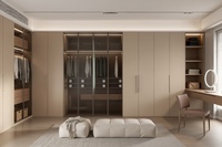 Ensemble de meubles de chambre à coucher modernes fabriqués en usine avec commode, grand rangement en bois, armoire de chambre à coucher sur mesure