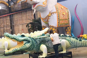 Farol <span class=keywords><strong>de</strong></span> Cocodrilo <span class=keywords><strong>de</strong></span> Diseño Moderno Personalizado, Decoración Impermeable para Exteriores, Parques Infantiles, Exhibición, Pascua, Año Nuevo, Navidad y Fiestas - Product Image 5