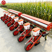 Semoir à maïs à deux rangs pour tracteur à quatre roues - Semoir à maïs adapté, machine de fertilisation de précision haute performance pour le soja