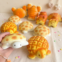 Jouet anti-stress en PU souple à remontée lente, en forme de tortue, crabe, homard, en stock, simulation de nourriture pour enfants et adultes