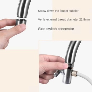 Adaptador de latón cromado pulido de 1/4'' para tuberías, pieza de repuesto con conector M22 x M24, válvula desviadora para filtro de agua de grifo - Product Image 5