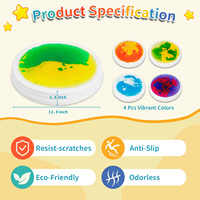 4 couleurs de dalles lumineuses à remplir de liquide, dalles sensorielles pour enfants, équipement de jeu d'équilibre pour l'intérieur, préscolaire, maternelle
