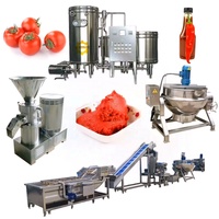 Automatische Industriële Ketchup Saus Productie Groentefruit Jam Maker Tomatenpuree Verwerkingslijn