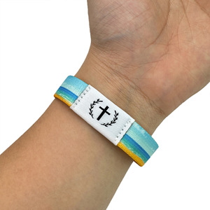 Pulseras Personalizadas <span class=keywords><strong>de</strong></span> Moda con Chip NFC, Pulseras Religiosas con Microchip NFC RFID FM1108 Ntag 213 Ntag 215 Ntag216, Pulsera Elástica - Product Image 1