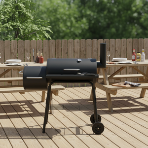 <span class=keywords><strong>Barbecue</strong></span> fumoir et grill au charbon de <span class=keywords><strong>bois</strong></span> 2-en-1, portable pour l'extérieur avec foyer latéral pour fumer le brisket, les côtes et les grillades de jardin - Product Image 3