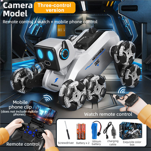 Juguete de Perro Robot con Control Remoto, Ocho Ruedas, Sensor de Gestos Musicales, Material Plástico Resistente, Robot con Sensor y Función de Baile - Product Image 1