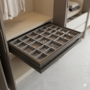 Armario vestidor minimalista personalizado VIQ para uso residencial, fabricado en MR-MDF con acabado en laminado lacado, estilo moderno. - Product Image 6