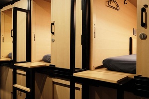 Cama Cápsula Vertical con Puerta Corredera para Hostales Juveniles y Cama Horizontal Tipo Caja, Proveedor OEM ODM de Camas de Madera y Acero - Product Image 4