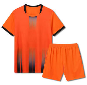 Новый дизайн: мужской комплект футбольной формы для взрослых из быстросохнущего дышащего полиэстера, тренировочный трикотаж с коротким рукавом, с возможностью нанесения индивидуального названия команды. - Product Image 1