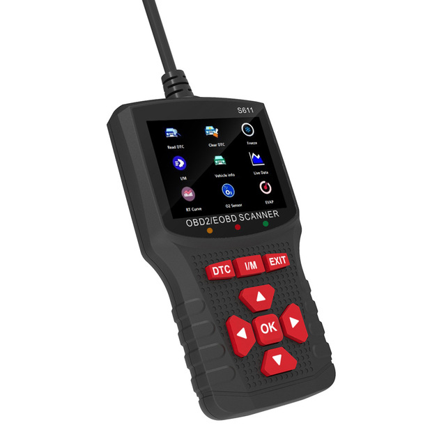 New Version of OBD 2 and EOBD Scanner, Engine Code Reader, in Vehicle Full System, S611 Car OBD Scanning Diagnostic Tool