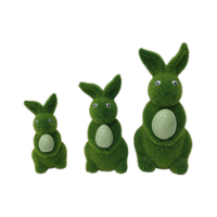 Statuette de Pâques en peluche, gnome, lapin, motif rocheux, en céramique, technique de flocage et de glaçure, pour Noël