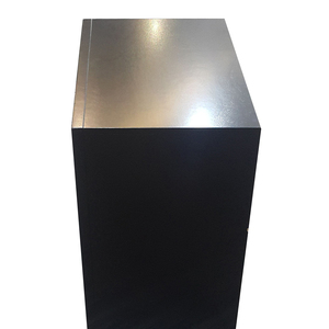 Comodino in legno con 2 cassetti e 1 ripiano, finitura nera - Product Image 5